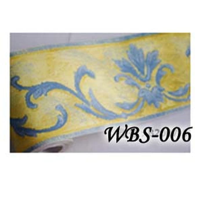 Miếng Dán Viền Tường Wbs006: Yellow N Blue Vector 10.5cm 10mx10.5cm