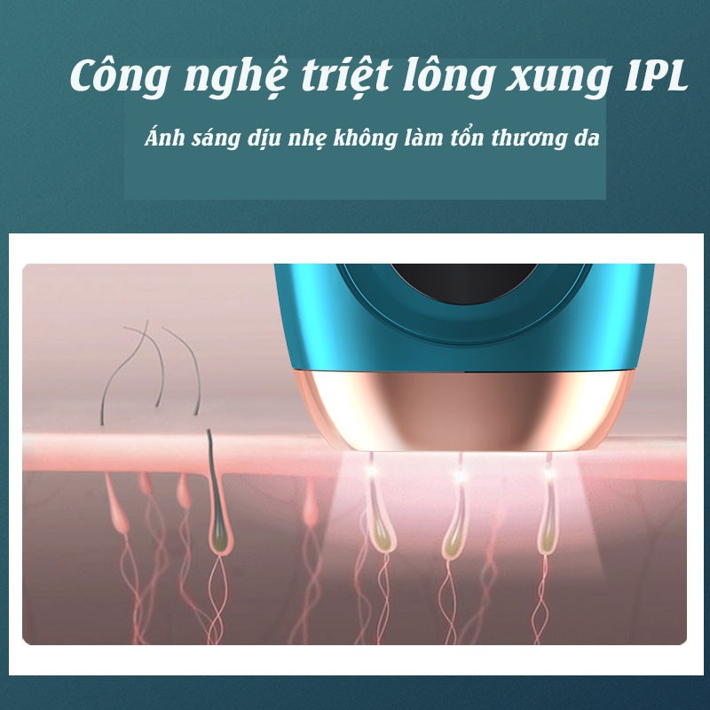 Máy Triệt Lông Tại Nhà Triệt lông vĩnh viễn không cần đi spa, triệt tận gốc không gây đau rát, Hiệu quả sau 3 lần dùng