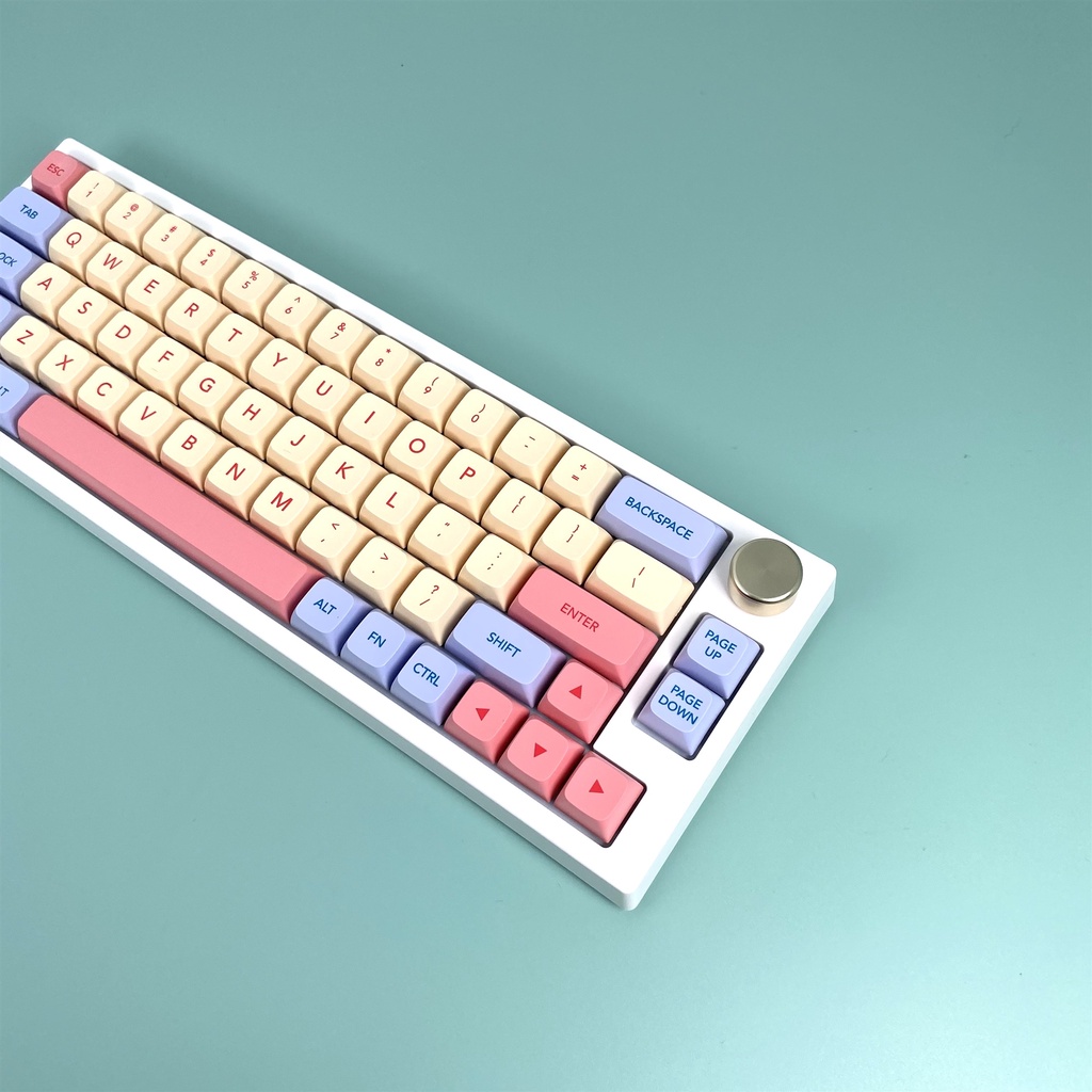 132 Phím Marshmallow Keycap XDA Hồ sơ Màu hồng dễ thương Nút bàn phím máy tính