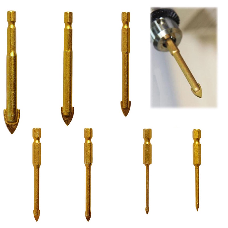 Bộ Mũi Khoan Gạch Men / Thủy Tinh / Gạch Men Lục Giác 1 / 4 &quot;Kèm Giá Đ