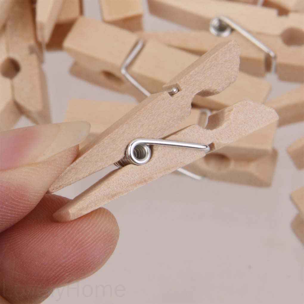 Set 100 Kẹp Gỗ Treo Ảnh 3.0x0.4cm
