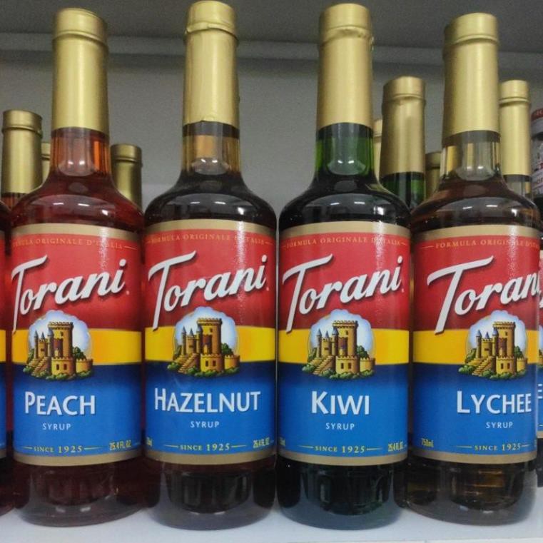 Siro (Syrup) Torani 750ml đủ vị (dâu, vải, đào, táo, chocolate, dừa, vanila, việt quất, bạc hà, cherry, kiwi, xoài.