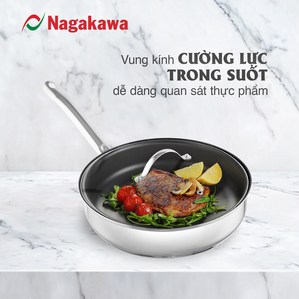 Chảo inox chống dính Nagakawa Aki NAG2404