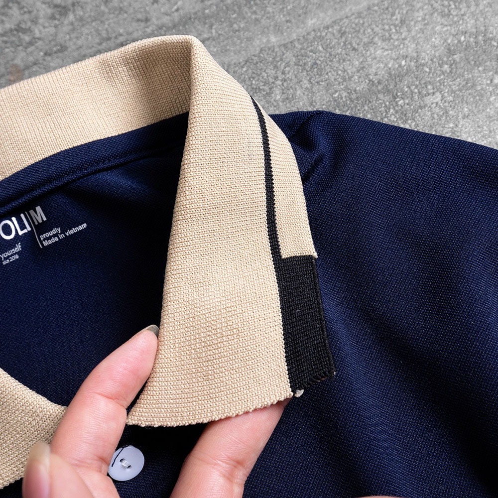 Áo thun nam cổ bẻ phối viền hình gấu 4 màu trẻ trung cotton cá sấu cao cấp APL03 Micado