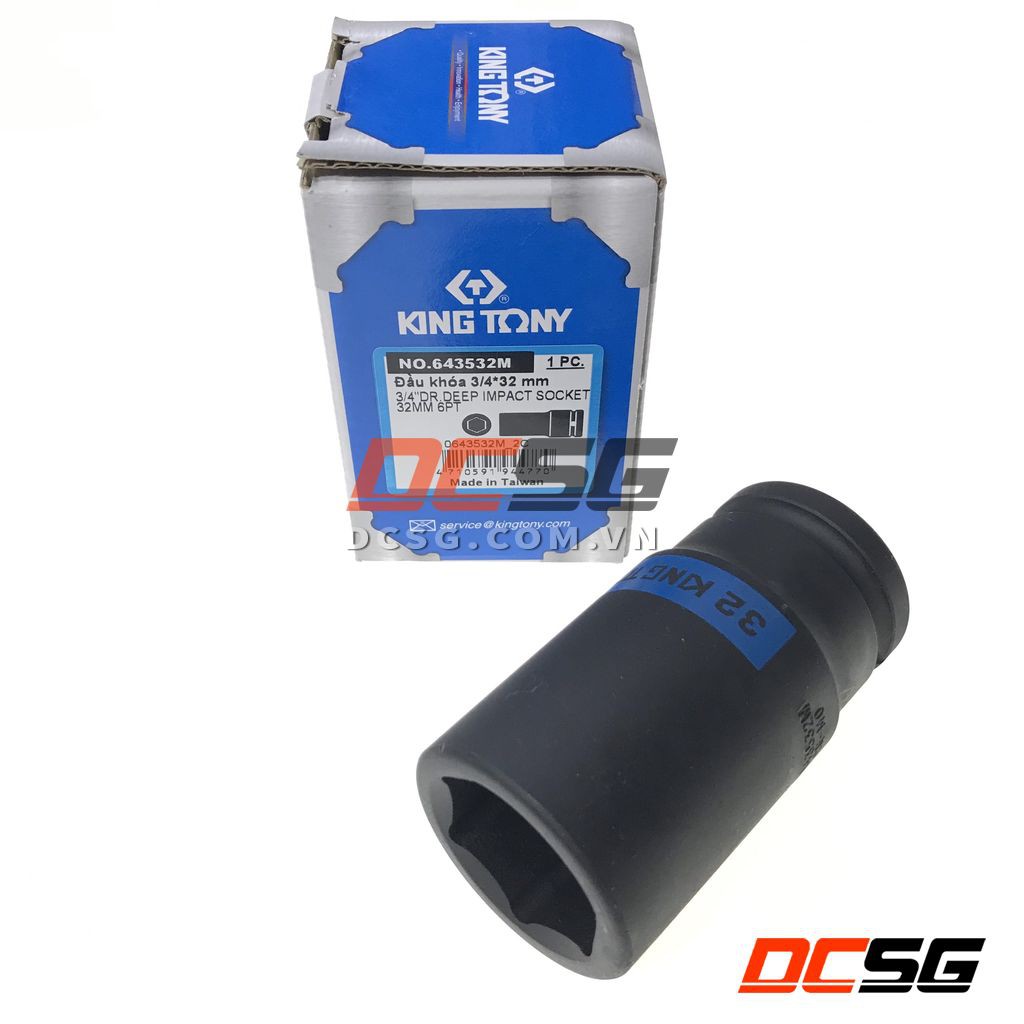 Đầu tuýp đen dài 6 cạnh 3/4&quot; KINGTONY 6435 | DCSG