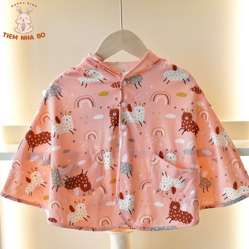 Áo choàng chống nắng cho bé chất liệu cotton cao cấp không kèm kính chắn Tiệm Nhà Bơ