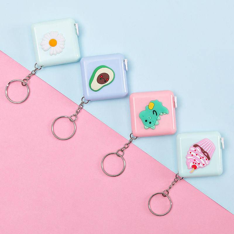 ⭐ iLado ⭐ Thước dây Mềm Mini Thước Dây Đa Năng Đo Chiều Cao dễ dàng mang theo In Họa Tiết Hoạt Hình 150cm/60inch Hoạt Hình  Cuộn Rút bấm rút dây tự động chất lượng cao Tiện Lợi đo eo, vòng bụng chất lượng cao