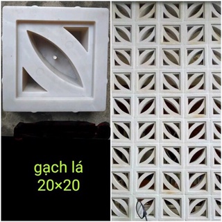 Khuôn đúc nhựa đổ xi măng 20x20x6cm tạo hình tường, cửa sổ trang trí (bộ 5 cái)