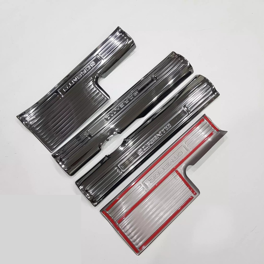 Ốp bậc cửa, nẹp bước chân xe Kia Sorento 2021 2022 2023 mẫu titan cao cấp - 4 ốp