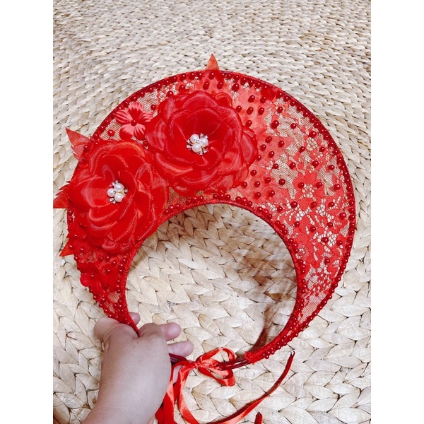 Mấn ren màu đỏ mã 09