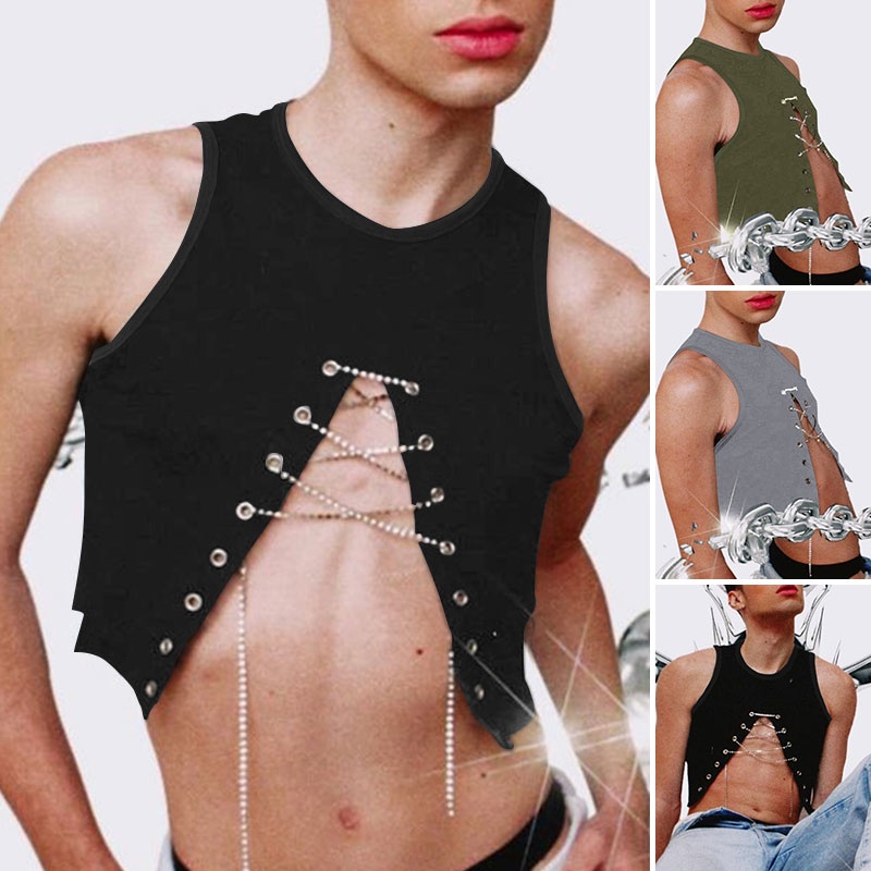 Áo Tank Top Sát Nách Cột Dây Size S-5XL Cho Nam