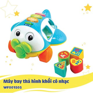 Máy bay thả hình khối có đèn nhạc cao cấp Winfun 1505