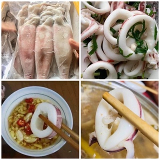 Mực ống khay 500gr sz 5-6 con