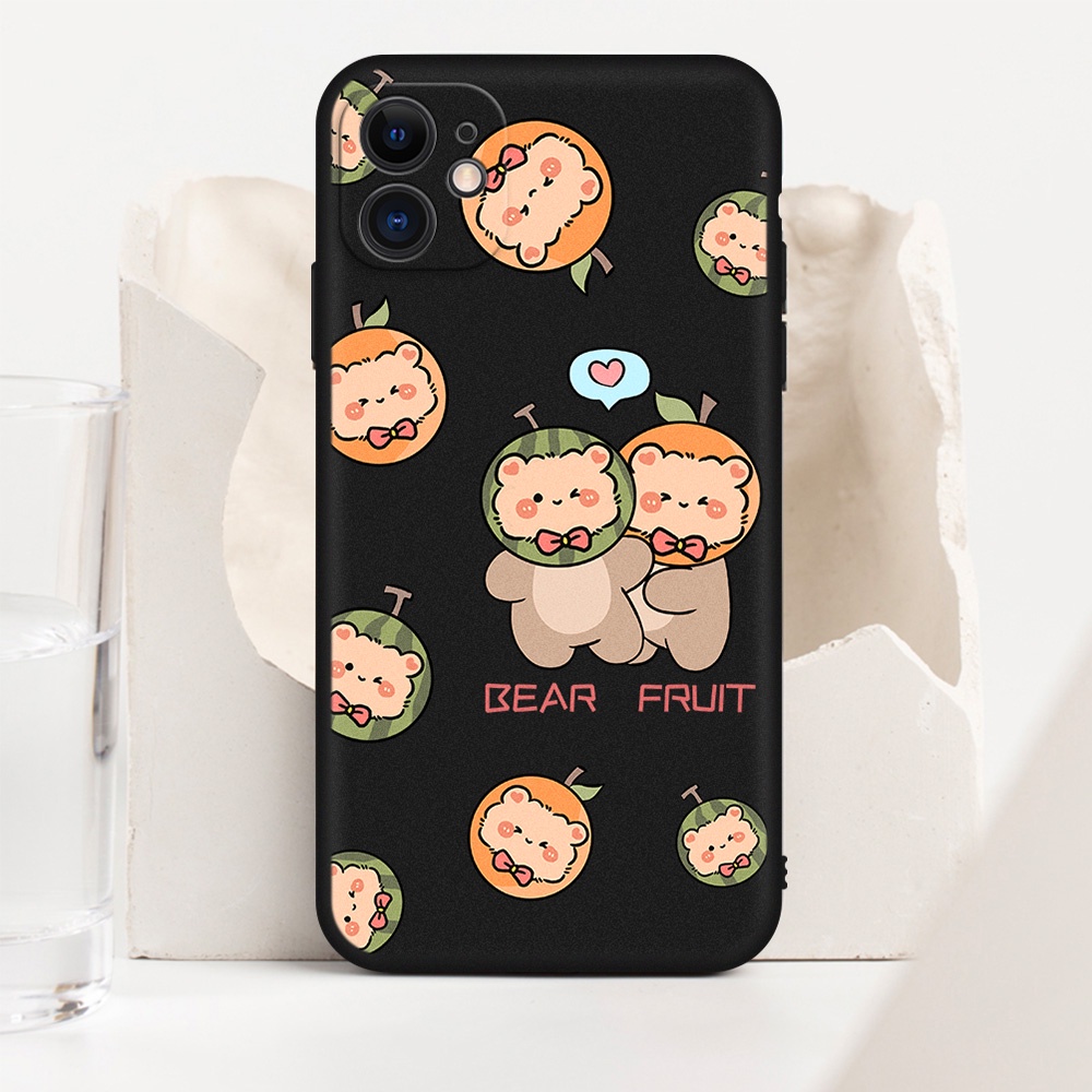 Ốp điện thoại TPU nhám chống rơi hình gấu Xiaomi Pocophone F1 11T Pro Note 10 Mi 11 Lite Max 3 Redmi 9C 9 8 10 Lite Pro