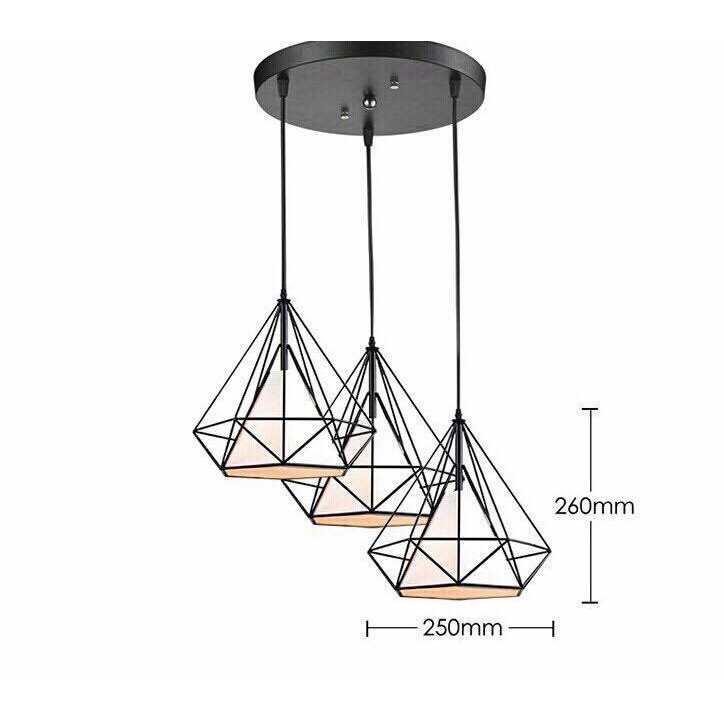 Đèn thả kim cương TH-SKC380 đường kính380mm - Tặng kèm bóng led 3w