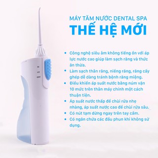 Máy Tăm Nước Điện Dentaspal ( Sử Dụng Pin AA Tiện Lợi Nhỏ Gọn Áp Lực Nước Mạnh)