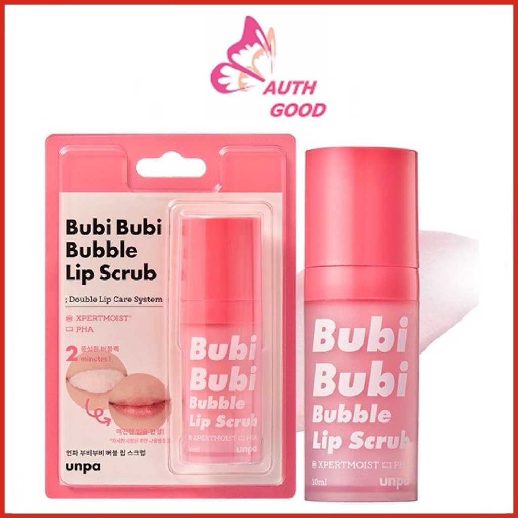 Gel Tẩy Da Chết 💖FREESHIP💖 Tẩy Da Chết Môi Sủi Bọt Bubi Bubi Lip By Unpa 12ml