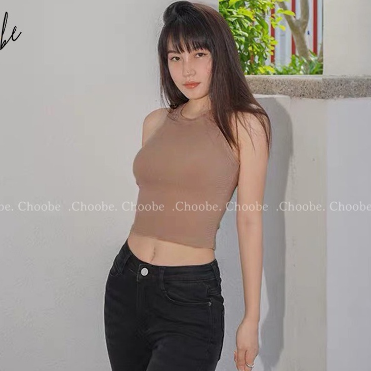 Áo croptop nữ TATO C.03 sát nách ba lỗ thun không tay kiểu ôm body tank top vải cotton co giãn tốt