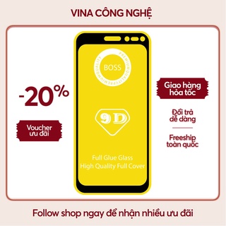 Cường lực Vsmart Joy 4/Active 3/Bee 3/Live/....Full keo viền đen (Tặng kèm miếng lau màn hình)