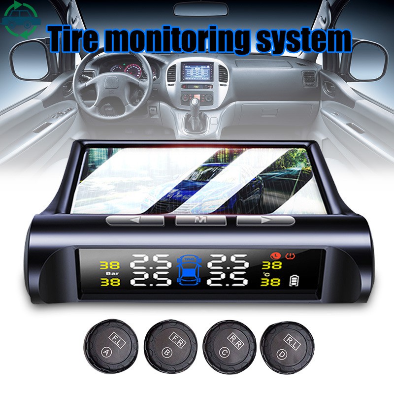 Hệ Thống Giám Sát Áp Suất Lốp Xe Hơi Tpms Không Dây Sử Dụng Năng Lượng Mặt Trời 4 Cảm Biến Ngoài