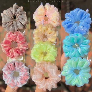 Buộc Tóc Scrunchies Thiết Kế Voan 2 Lớp Phối Màu Size Thường {Bảng Màu Voan 2 Lớp B}