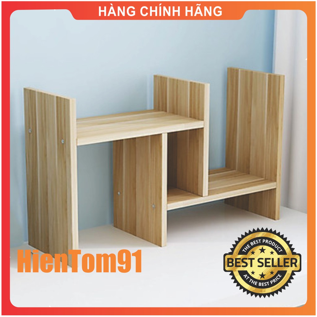 Kệ gỗ sách lắp ghép mini đa năng để bàn hàng đẹp