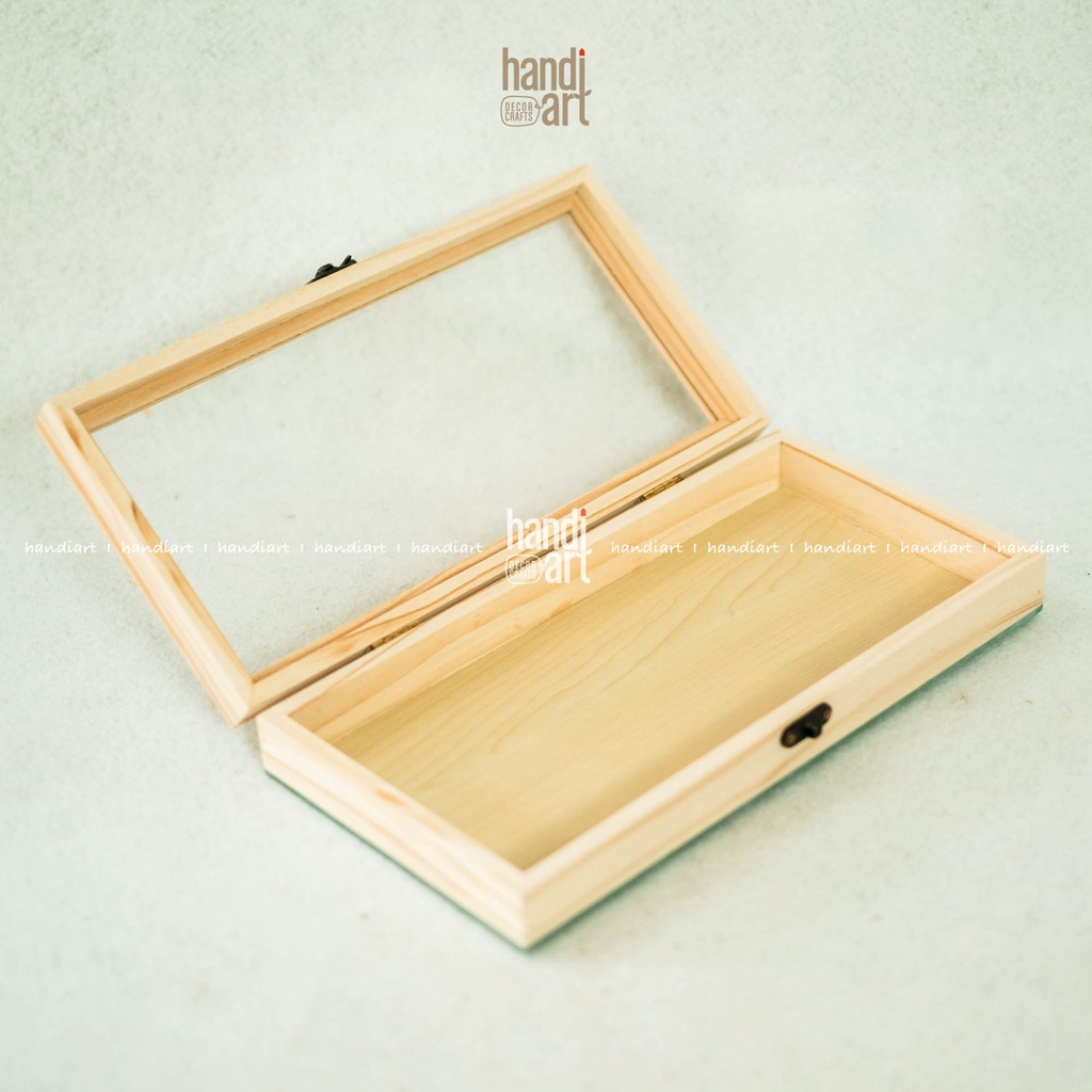 Khung tranh hộp gỗ tự nhiên 30x15cm