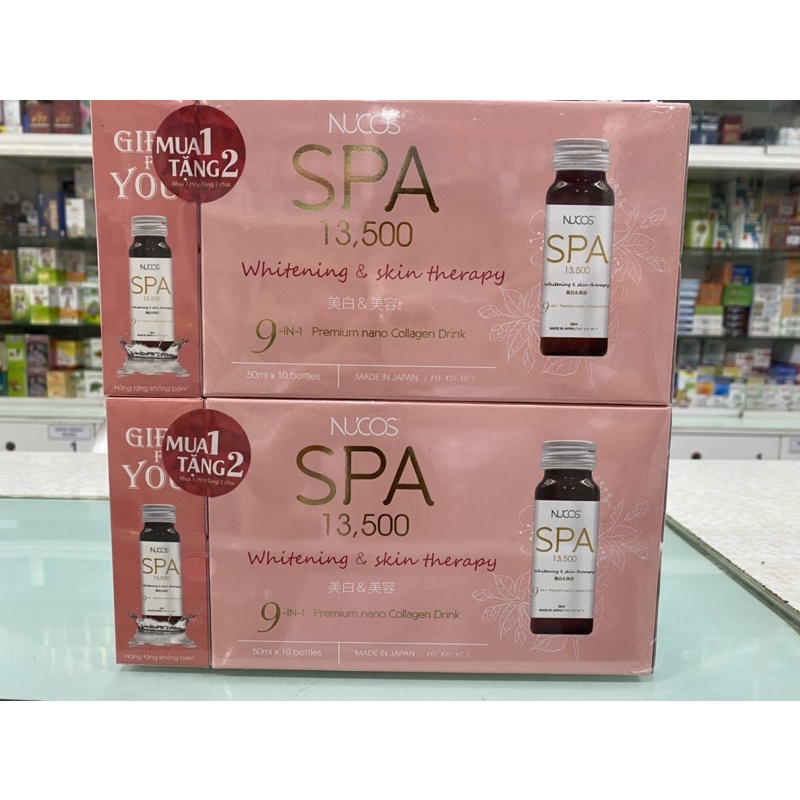 Nucos Spa 13.500 Collagen Nhật Bản H10chai + tặng 2chai cùng loại