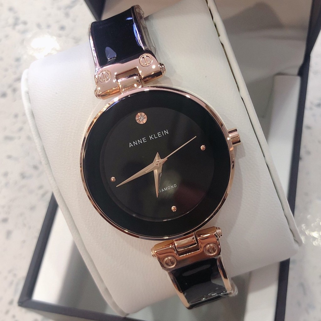 Đồng Hồ Anne Klein Nữ Màu Đen 28mm (Rose Gold)