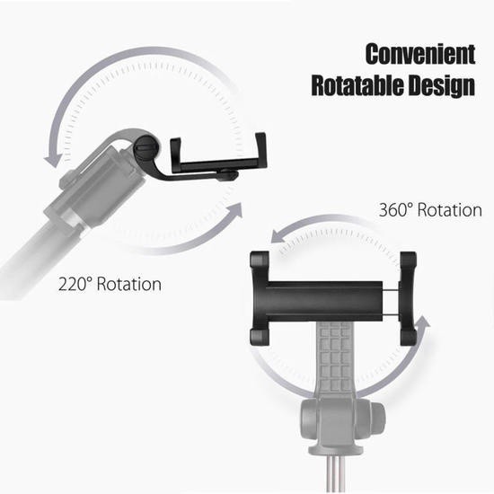 Gậy chụp ảnh tự sướng không dây bluetooth 3 trong 1 có thể gập lại được cho iPhone/ Android | BigBuy360 - bigbuy360.vn