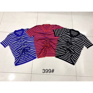 G27.  399.  ÁO LEN KẺ RÚT DÂY DỌC BỤNG