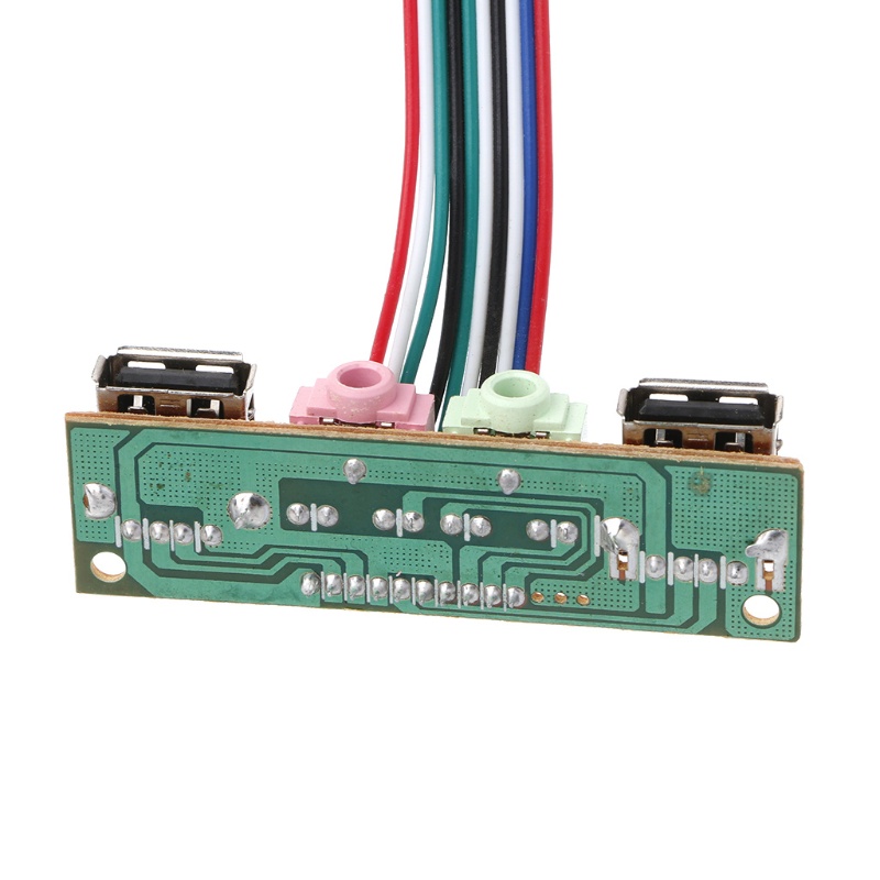 Ổ Cắm Âm Thanh 2 Cổng Usb 2.0 Kèm Dây Cáp Tai Nghe Micro