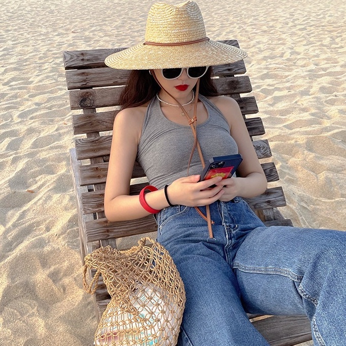 Mũ rơm đi biển Fedora Cowboy - dây da vành rộng - ( hàng loại 1)