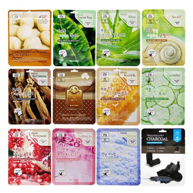 Lẻ Miếng - Mặt nạ 3W Clinic Fresh Mask ( đủ loại)