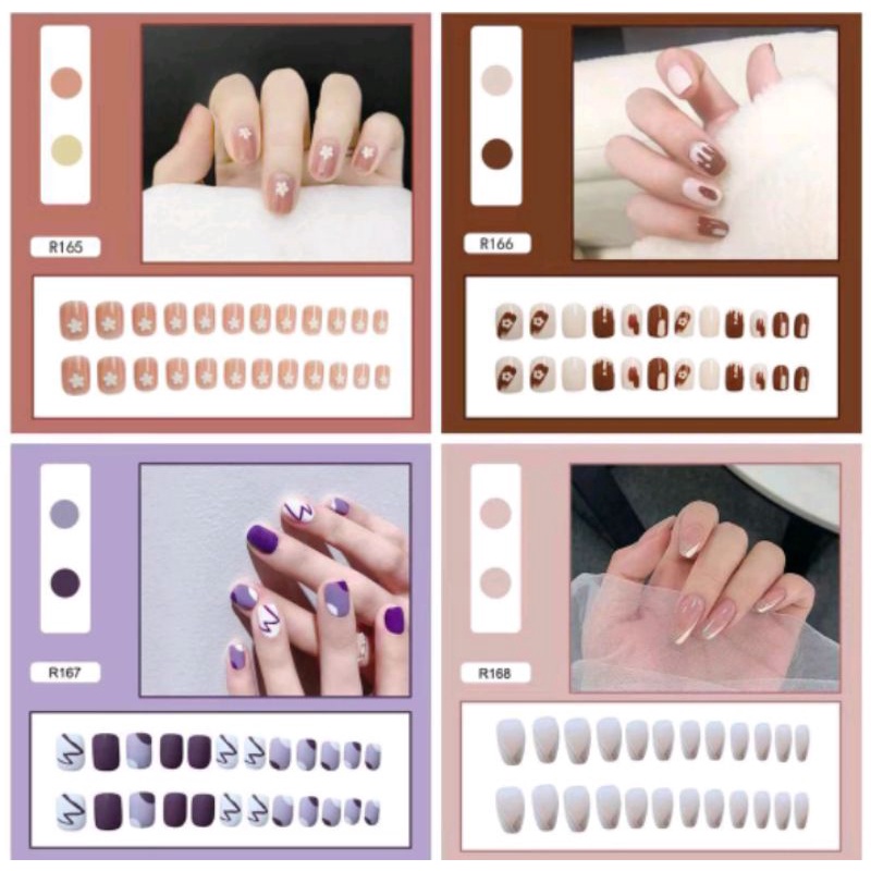 24 CÁI MÓNG TAY GIẢ SIÊU ĐẸP SANG TRỌNG TIỆN LỢI CHO CÁC NÀNG ( KÈM KEO DÁN )