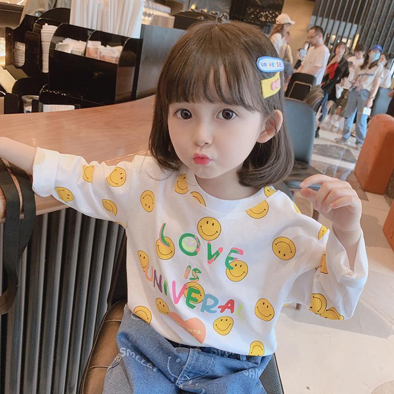 Áo Thun Cotton Nguyên Chất Tay Lỡ Dáng Dài Thời Trang Dành Cho Bé Gái 2022