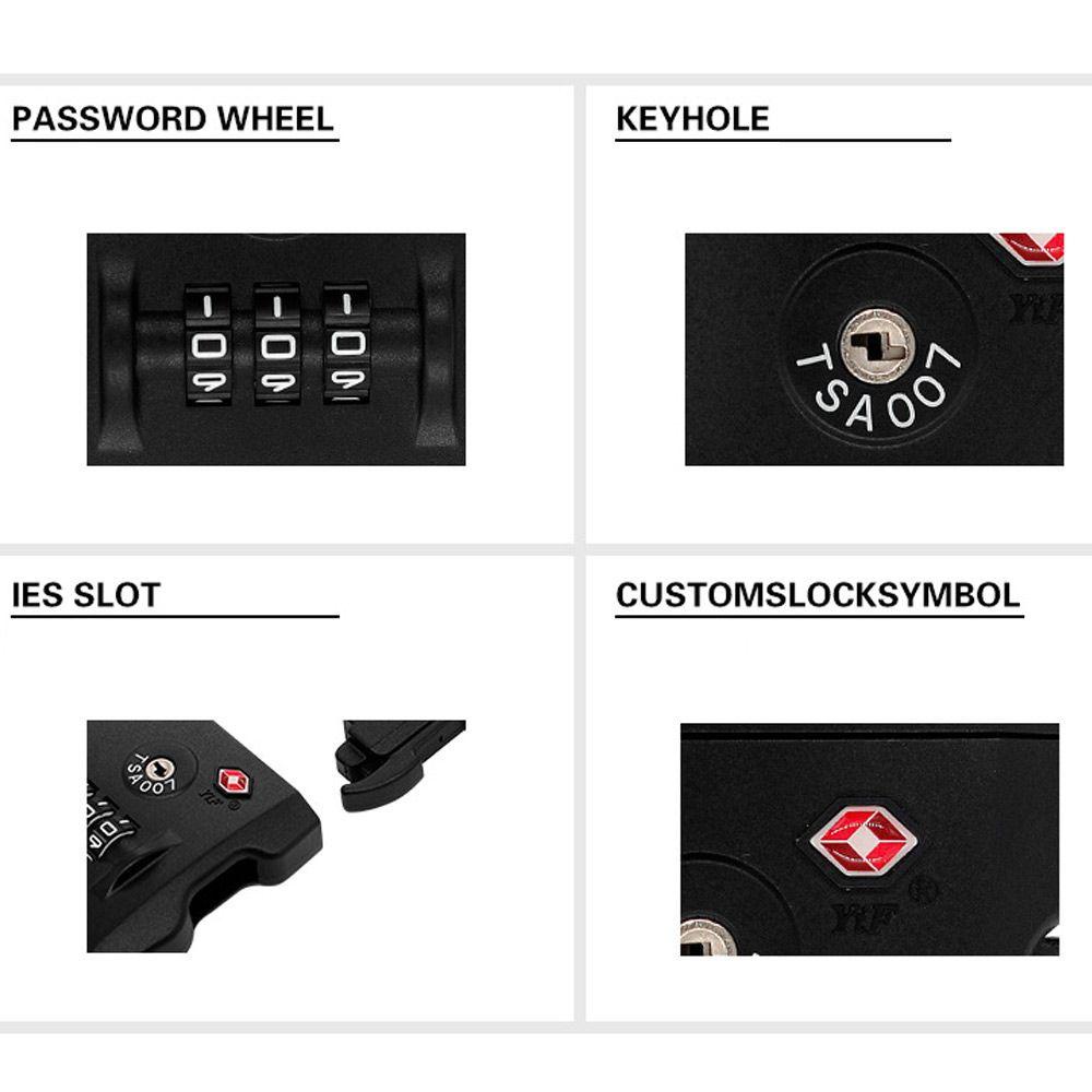 KUNHEV Ổ Khóa Số An Toàn Chống Trộm Tùy Chỉnh TSA Tiện Dụng Cho Hành Lý