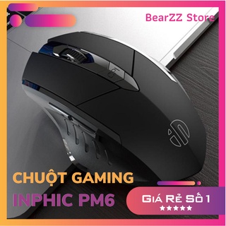 Chuột không dây bluetooth inphic pm6 - chuột bấm êm chống ồn không cần thay pin