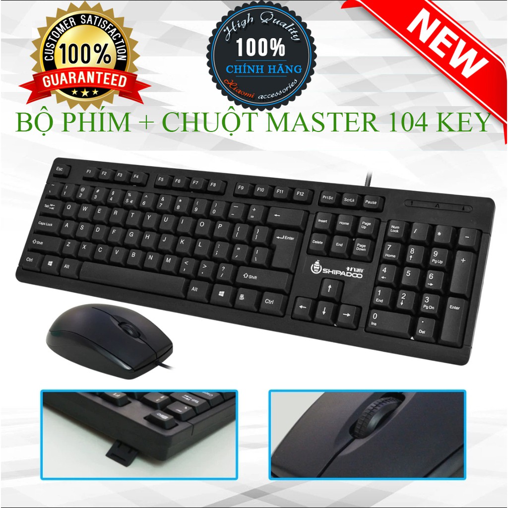 [Chính Hãng] Combo Bộ bàn phím và chuột Bosston D5200 có dây cổng usb dùng văn phòng hoặc chơi game giá rẻ