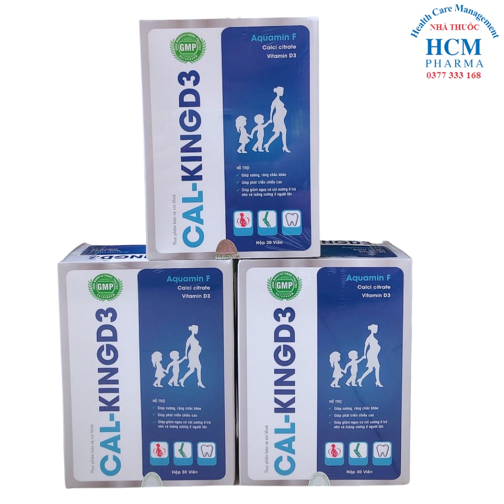 Canxi d3 k2 hữu cơ tảo biển tăng chiều cao cho bé bà bầu phụ nữ người lớn CAL-KINGD3 hộp 30 viên BPC08