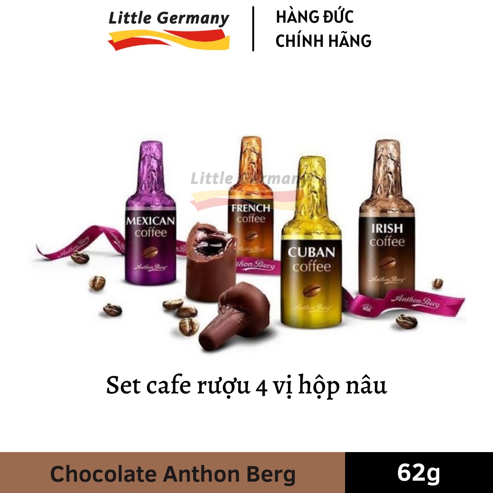 Socola cocktail Anthon Berg thượng hạng - Bản mini 4 chai - Hàng nhập Đức