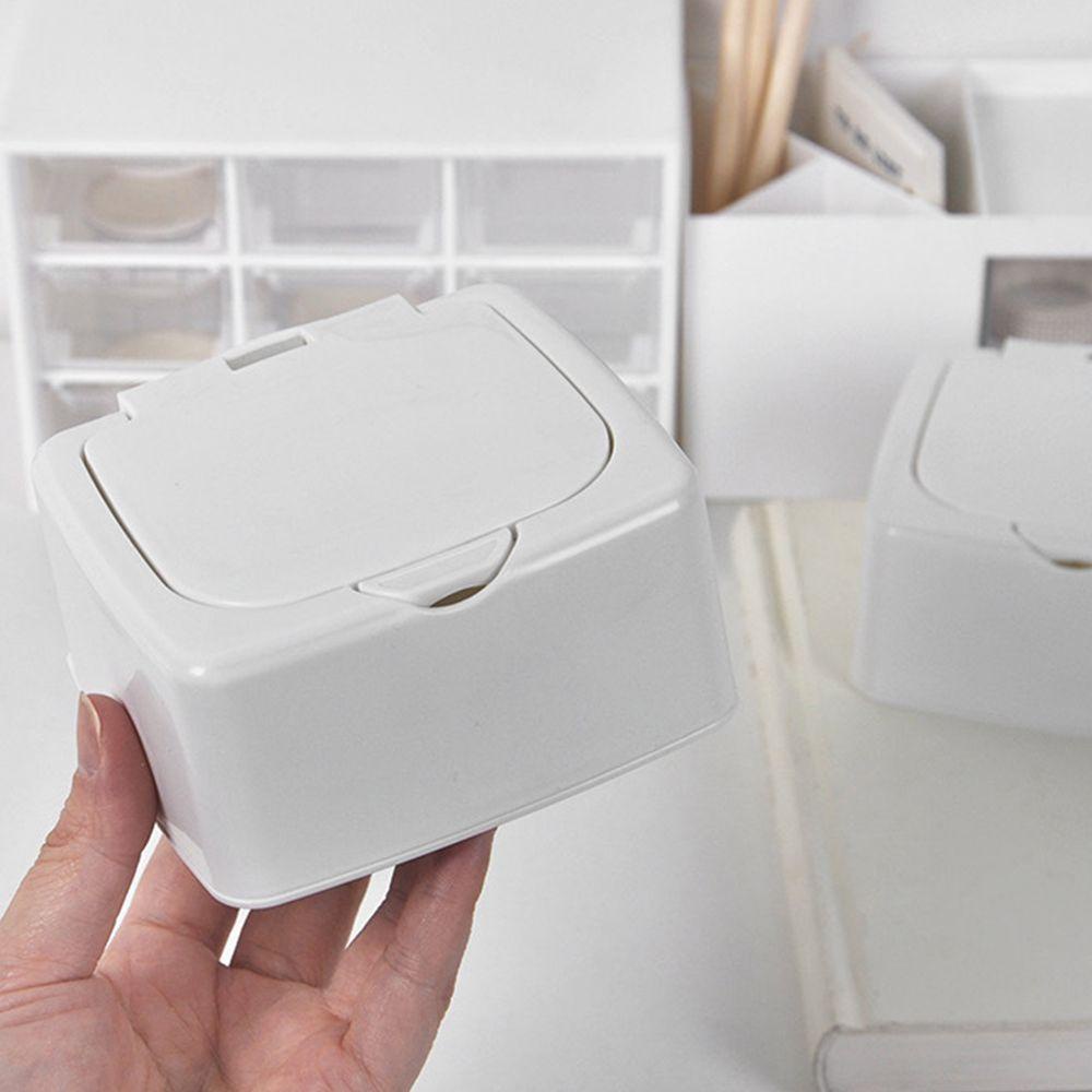 Hộp Đựng Đồ Để Bàn Màu Trơn Chống Bụi Có Nút Cài AUGUSTINA DIY