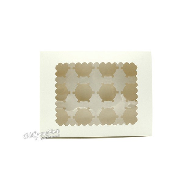 Hộp đựng cupcake 12  trơn