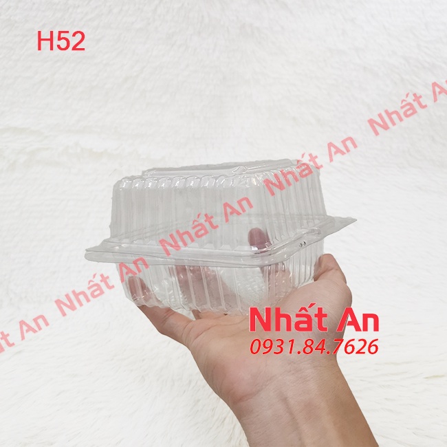 Hộp nhựa trong nắp gập đựng thực phẩm H52