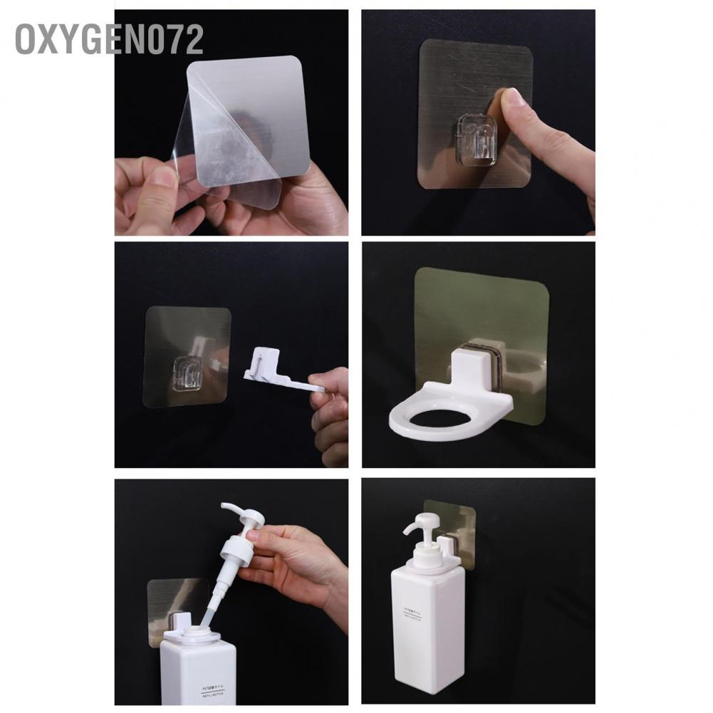 Oxygen072 Soap Liquid Hook Self Adhesive Wall Mounted Shower Gel Bottl