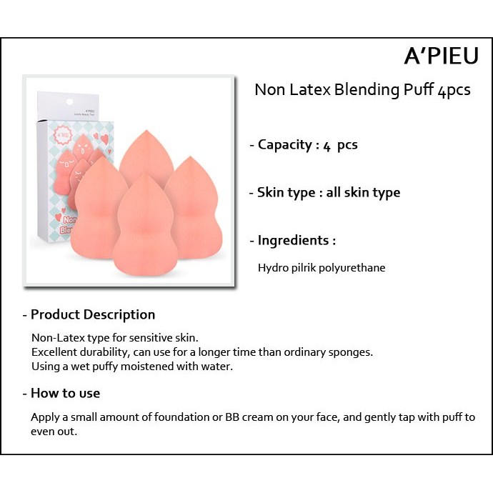 Mút Tán Kem Hồ Lô A'pieu Non-Latex Blending Puff