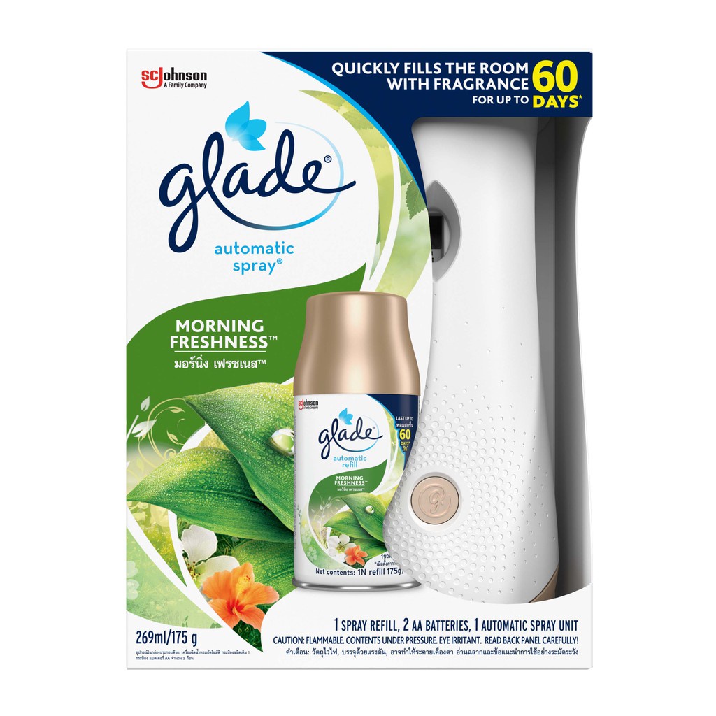 Máy Xịt Phòng Tự Động GLADE 3in1 mẫu mới 2021 (Hương Morning Freshness)