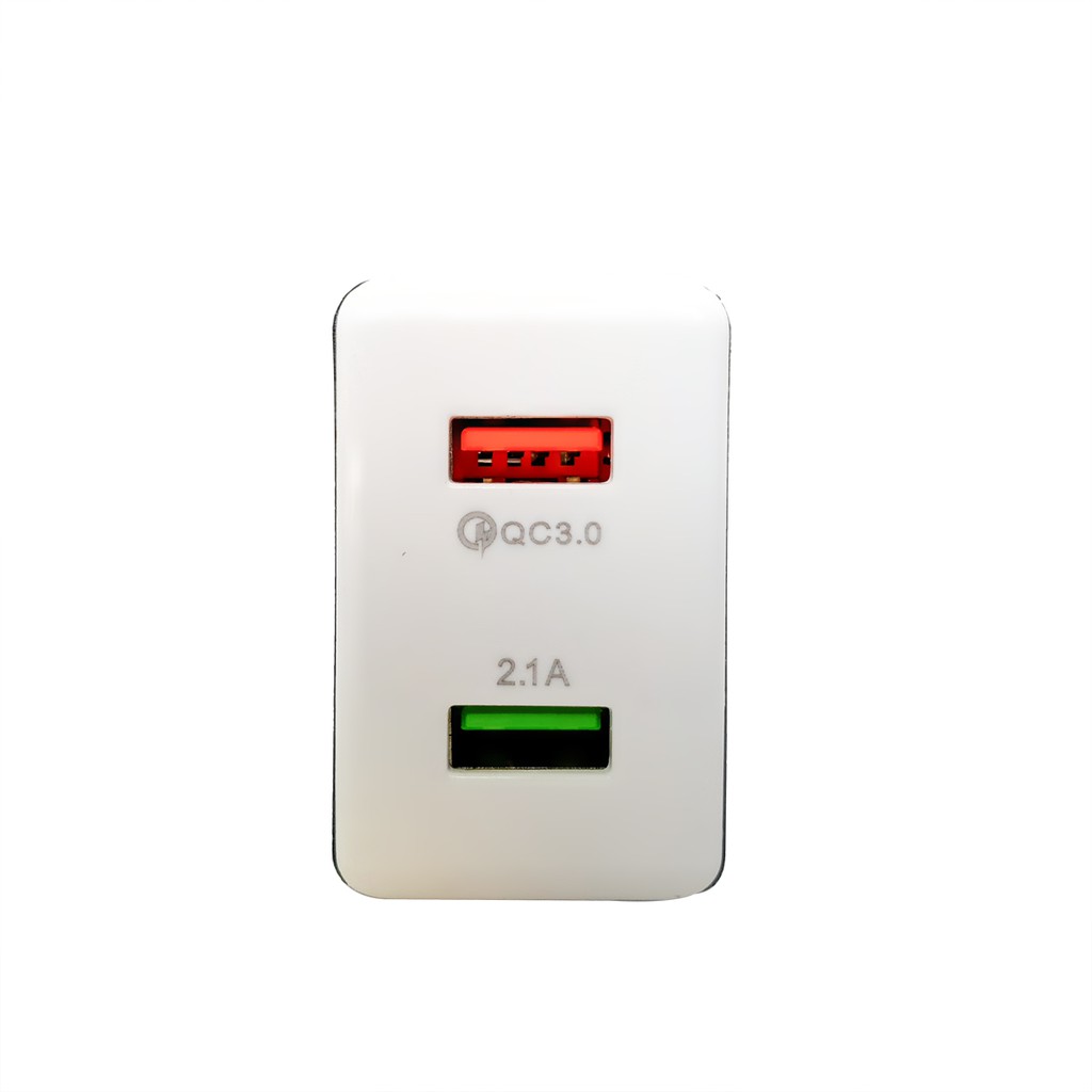 Củ sạc cốc sạc nhanh YSY-372KC hỗ trợ sạc nhanh QC3.0 , nhỏ gọn dễ mang 2 cổng USB sạc 1 lúc 2 thiết bị