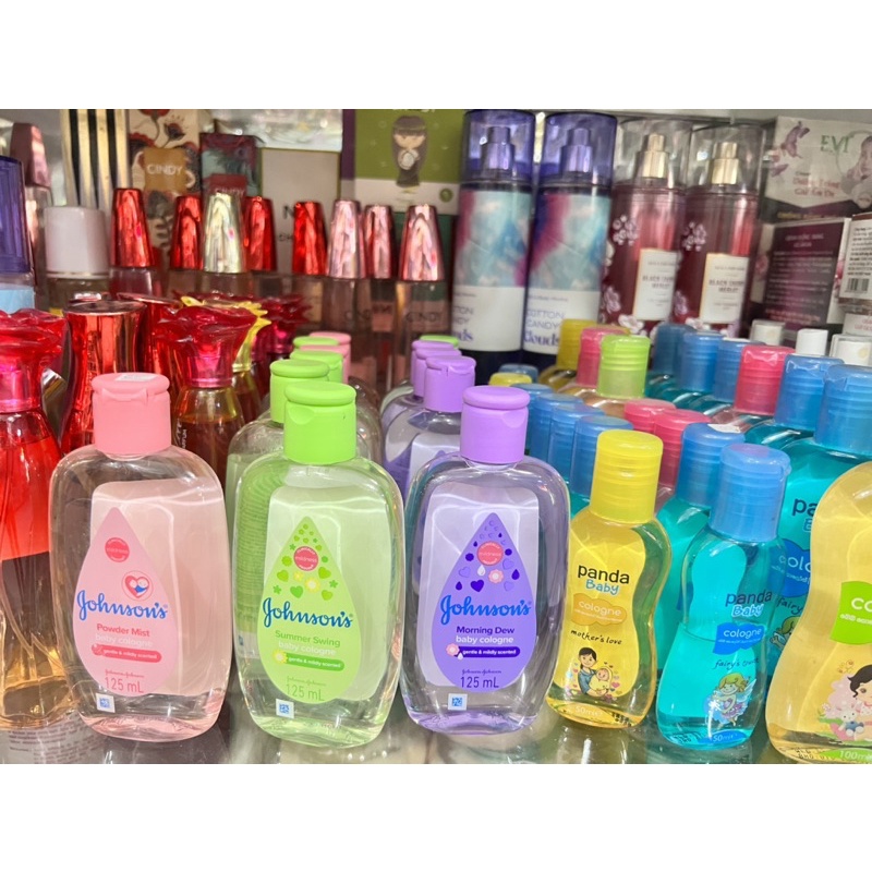 Dầu thơm ,nước hoa baby  gohnsons baby em bé chai lớn 125ml có 3 mùi xanh ,Hồng,tím, an toàn cho bé yêu
