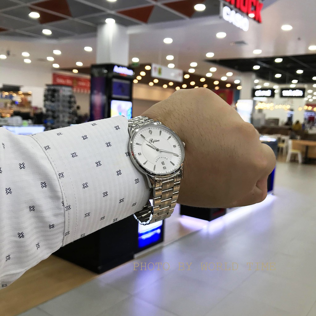 Đồng hồ nam Pafolina P5028M dây thép không gỉ , kính sapphire chống xước , chống nước 5atm , bảo hành lên đến 3 năm | BigBuy360 - bigbuy360.vn